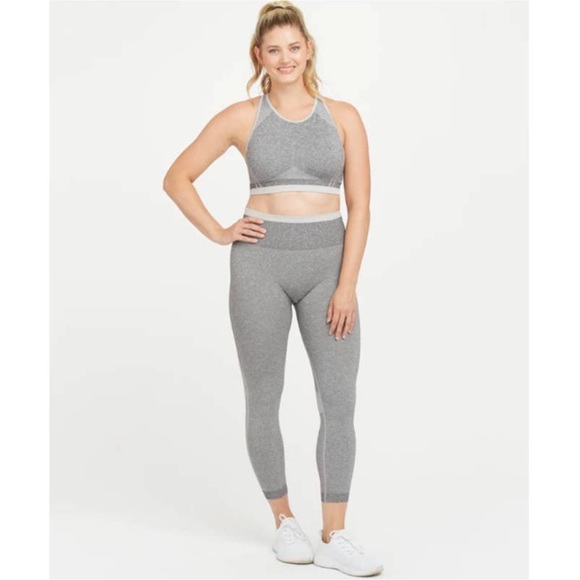 Spanx Women's Seamless Sculpt Leggings in Spacedye Cloudy Gray Size M - Picture 2 of 11
